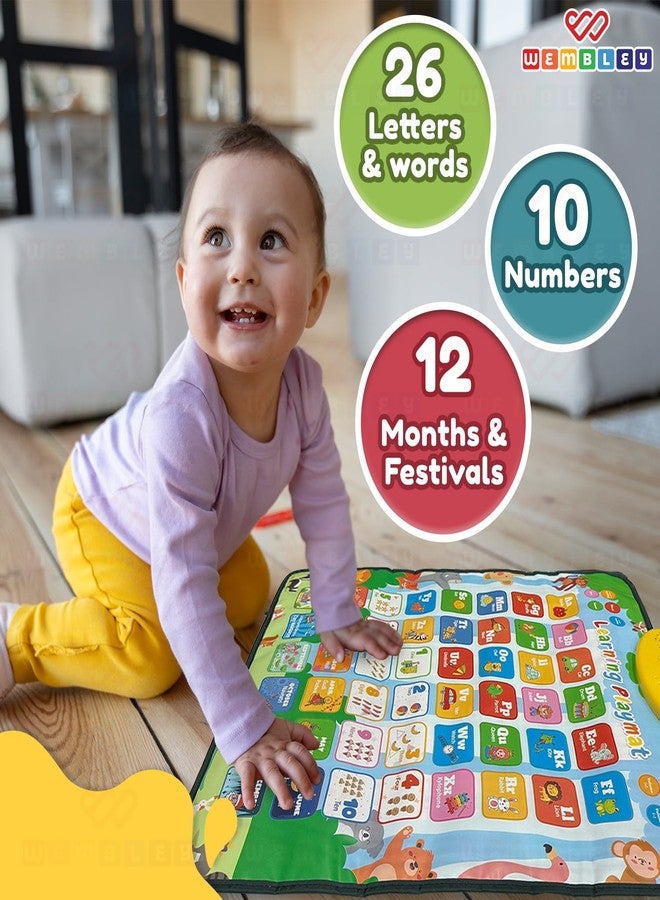 Wembley Preschool Talking ABCD Toys for Kids Learning Playmat Touch and Learn Letter, Word, Spelling & Quiz | Alphabet and Number Chart Montessori Educational Toys for 2+ Years Old Boy Birthday Gift - Image 3